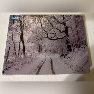 Guild 1000 Piece Through the Winter Woods Jigsaw Puzzle New Sealed 4710-16 1996